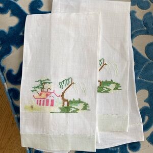 Pair Hand Made Guest Towels